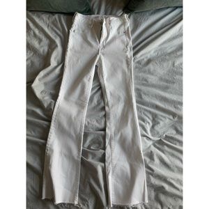 American Eagle High Waisted White Flare Jeans